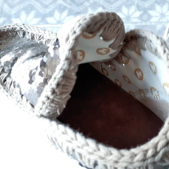 NWT Mou silver sequin round toe low cut sneakers, EU 38 - Picture 14 of 16